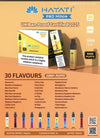 Hayati Pro Mini+ 1000 Puffs Prefilled Pod Kit - 20mg - 10 Pack